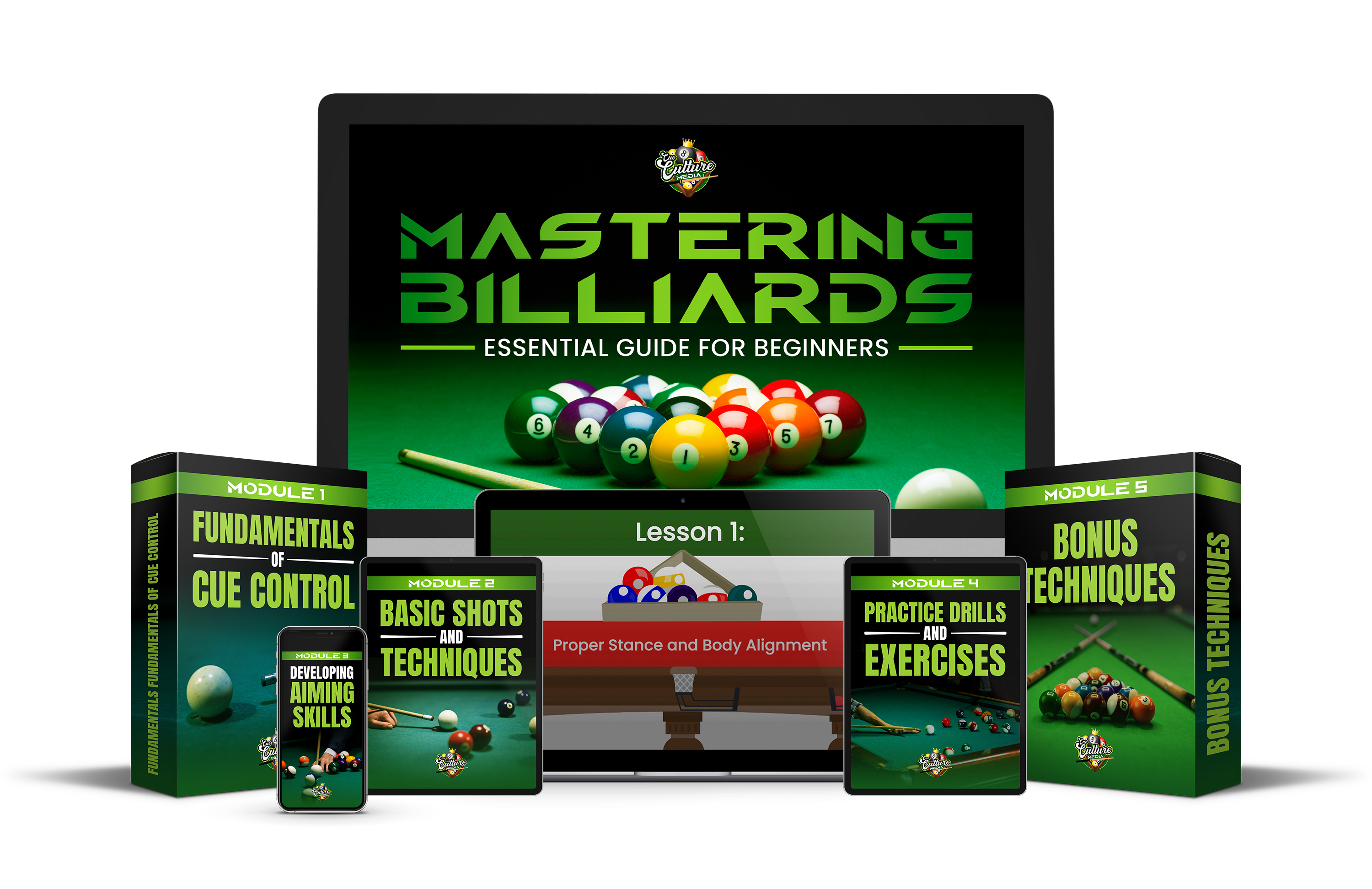 Mastering Billiards: Essential Guide for Beginners Course (Bundle + Training Calendar 🗓️)