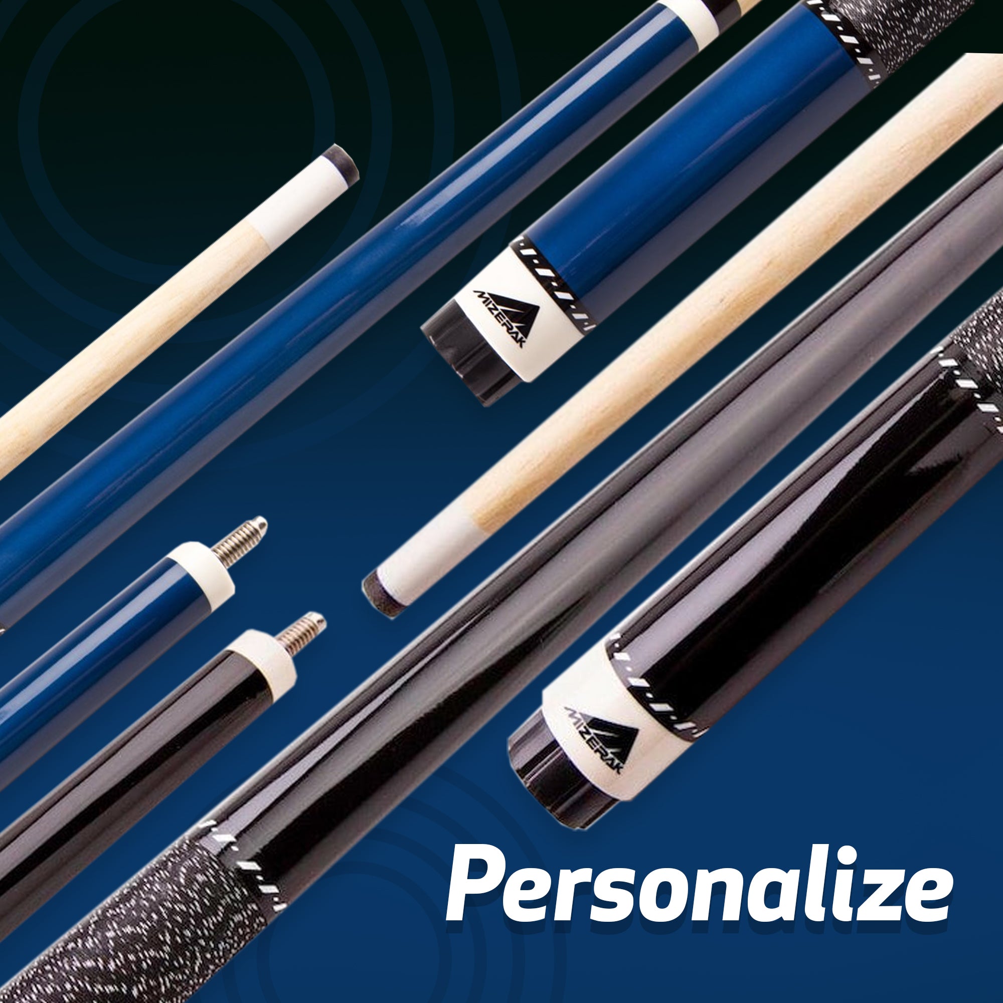 Personalized Pool Billiards Stick - Custom engraved Cue